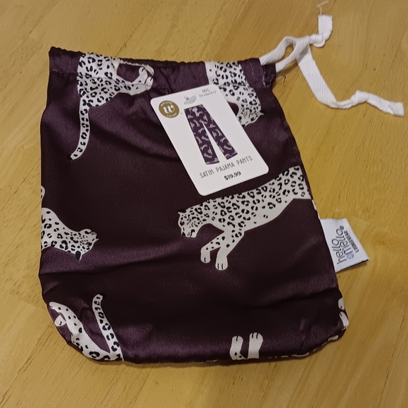 Satin Pajama Pants in Satin Bag M/L 8-12 NWT - Picture 3 of 3